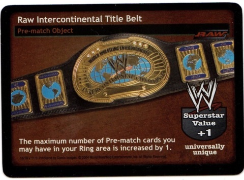 RAW Intercontinental Title Belt